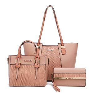 Nikky Bessie 3-Piece Shopper Bag Set NK12313 Pink